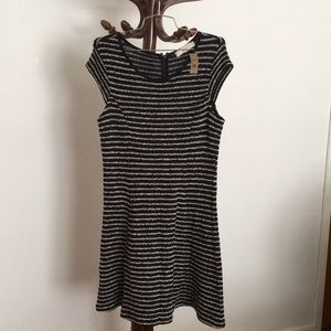 Loft short sleeve A-line knit dress